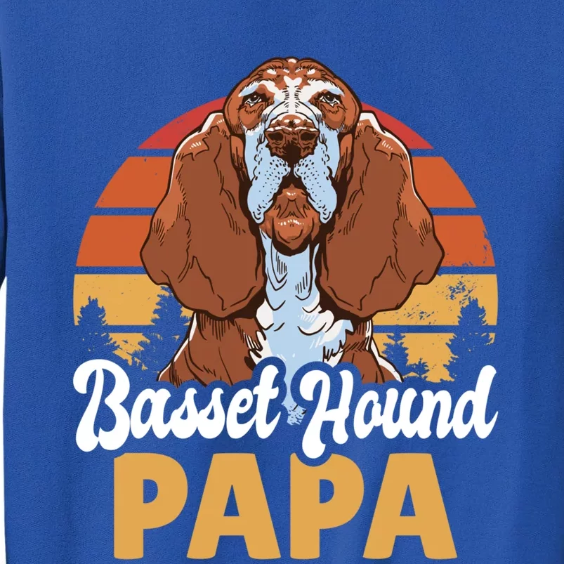 Basset Hound Papa With A Dog For Father's Day Gift Sweatshirt