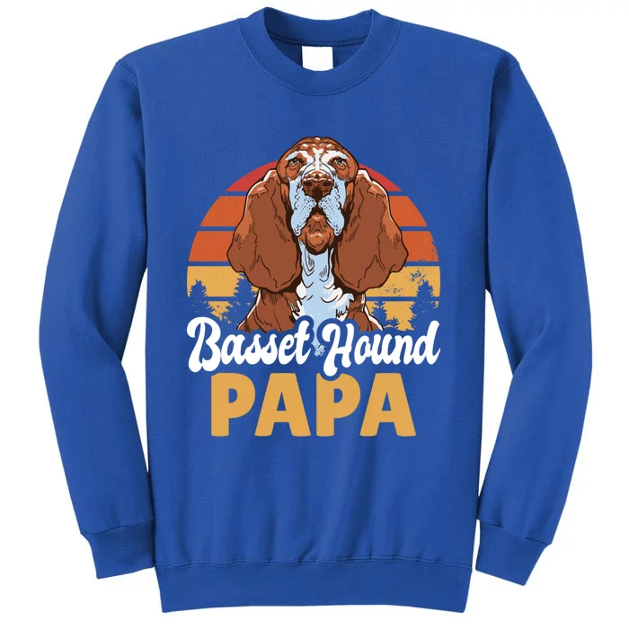 Basset Hound Papa With A Dog For Father's Day Gift Sweatshirt