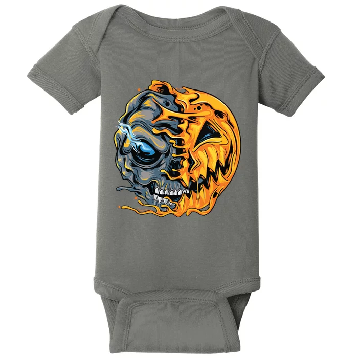 Boy Halloween Pumpkin Skull Kids Teens Baby Bodysuit