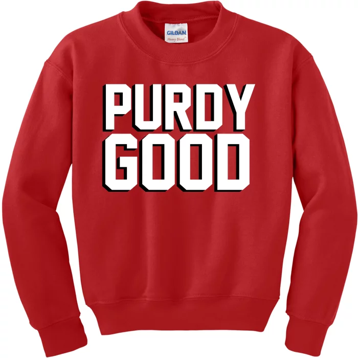 Brock Hard Purdy Good Mr Irrelevant 262 San Francisco Fan Kids Sweatshirt