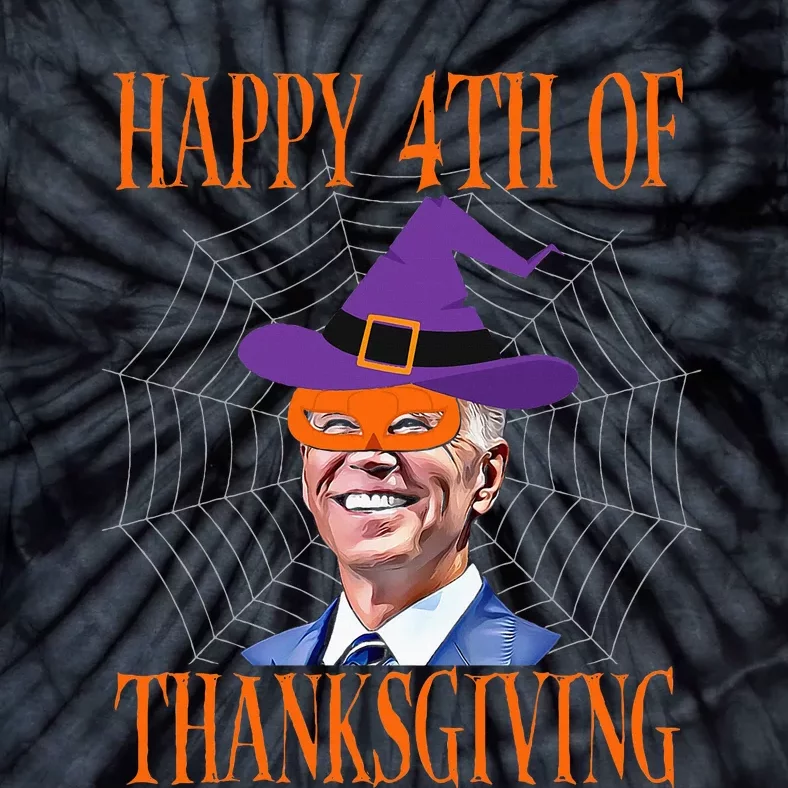 Biden Halloween Pumpkin Mask Funny Political Tie-Dye T-Shirt