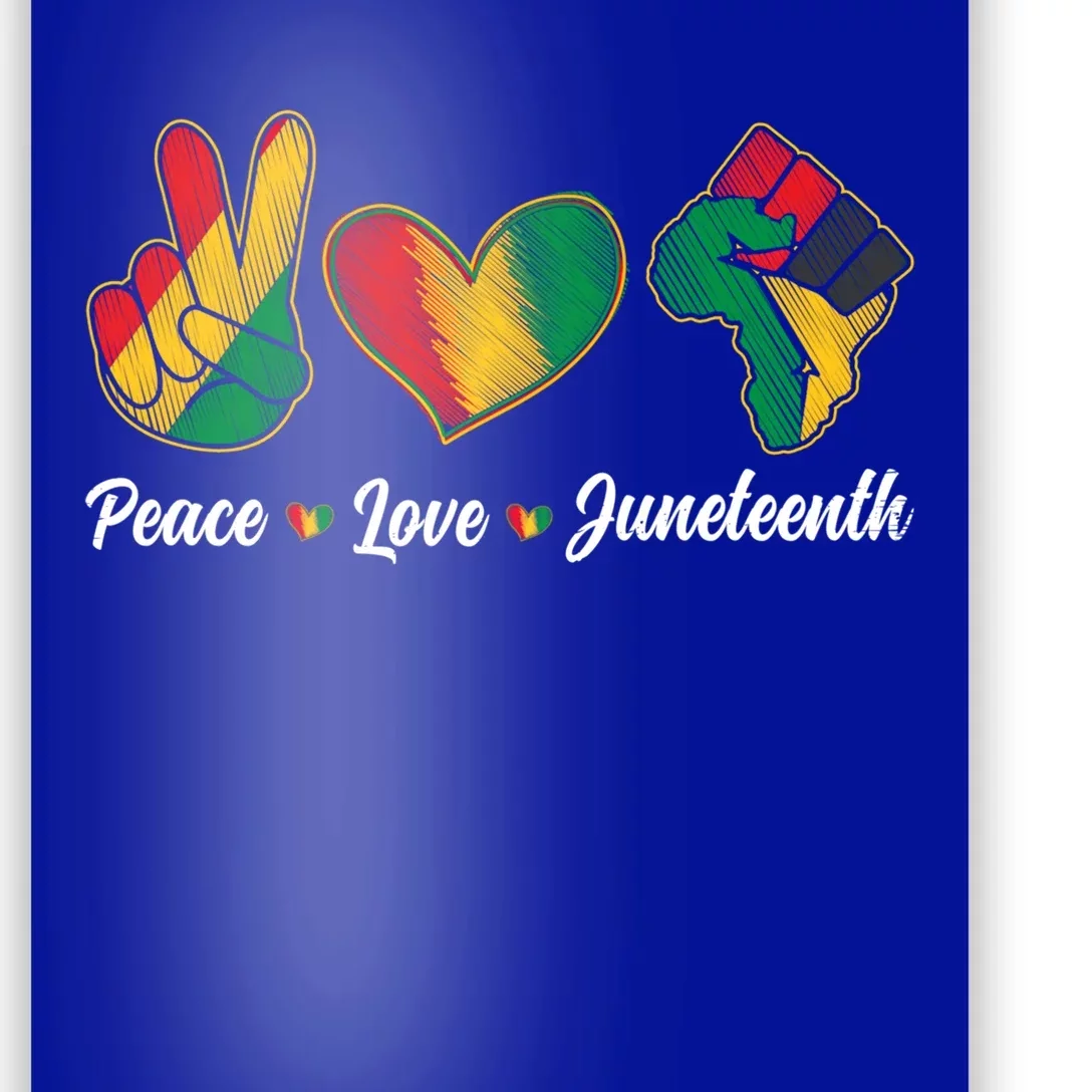 Black History Peace Love Juneteenth Independence Freedom Day Gift Poster