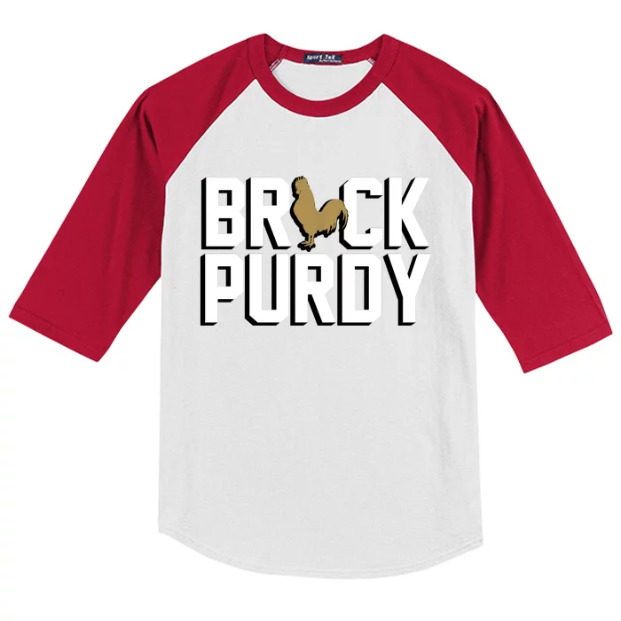 Brock Hard Purdy Good Mr Irrelevant 262 San Francisco Fan Kids Colorblock Raglan Jersey