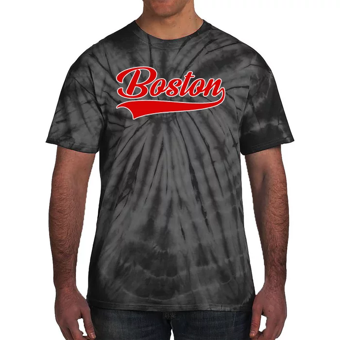 Boston Hometown Pride Throwback Design Print Classic Tie-Dye T-Shirt