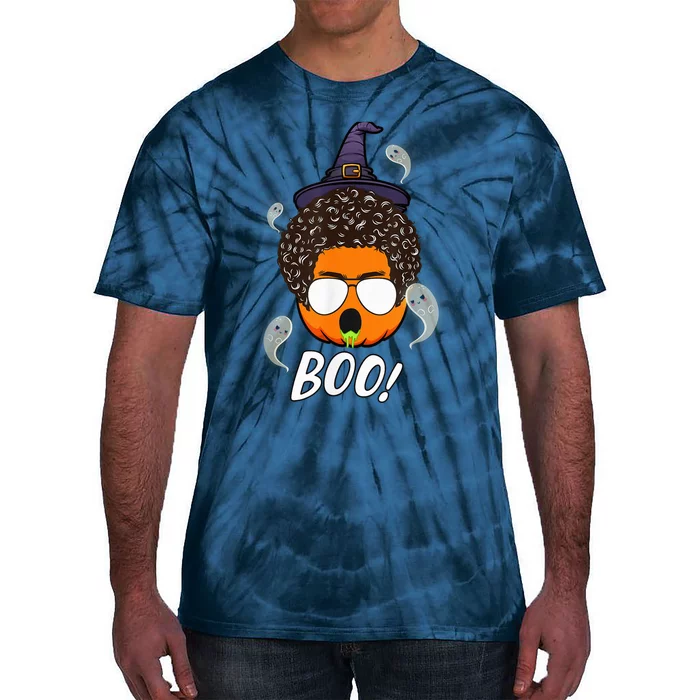 Boo hair  pumpkin wear hat witch ghosts halloween Tie-Dye T-Shirt