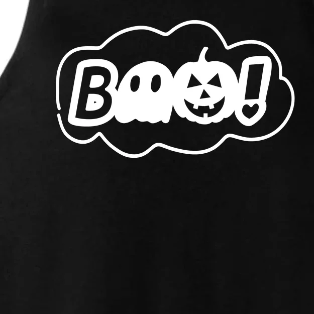 Boo Halloween Pumpkin Season Ladies Tri-Blend Wicking Tank