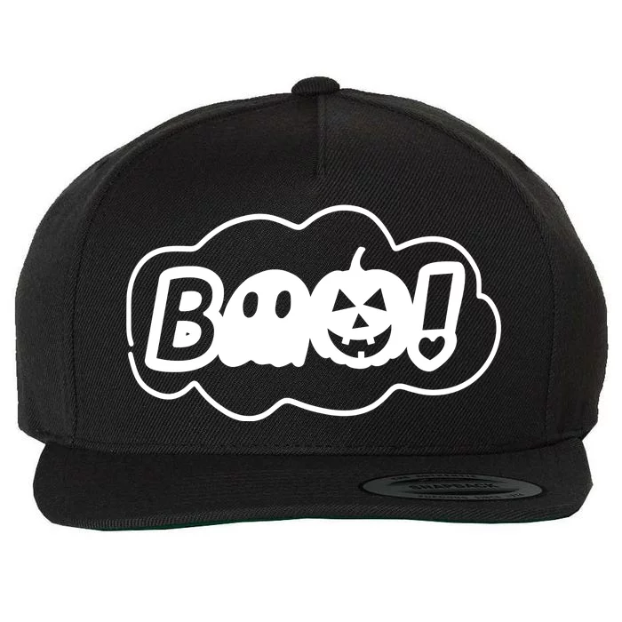 Boo Halloween Pumpkin Season Wool Snapback Cap