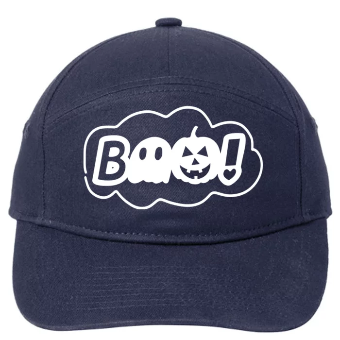 Boo Halloween Pumpkin Season 7-Panel Snapback Hat