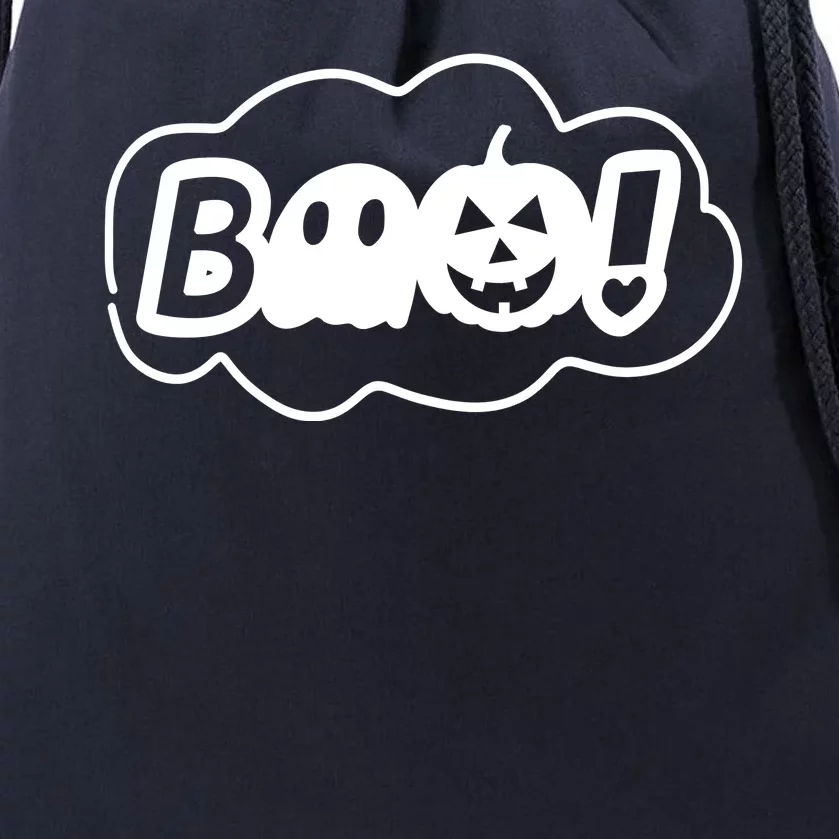 Boo Halloween Pumpkin Season Drawstring Bag