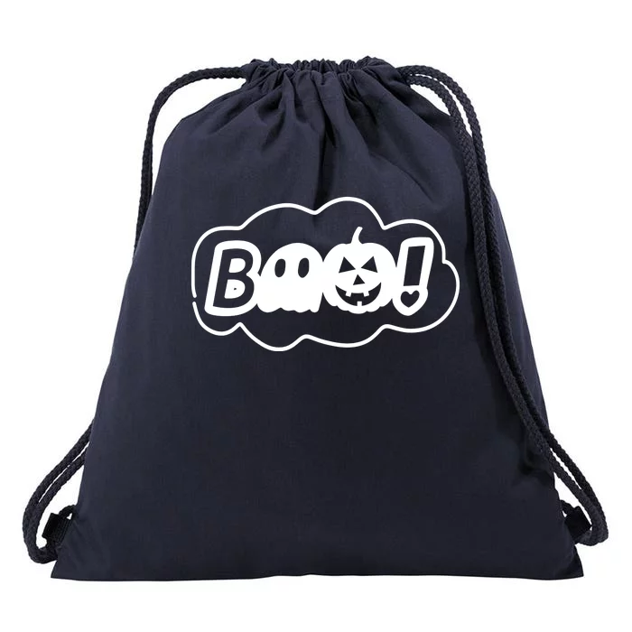 Boo Halloween Pumpkin Season Drawstring Bag