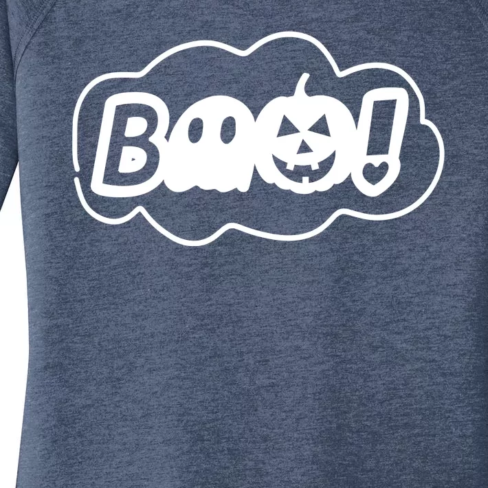 Boo Halloween Pumpkin Season Women's Perfect Tri Tunic Long Sleeve Shirt