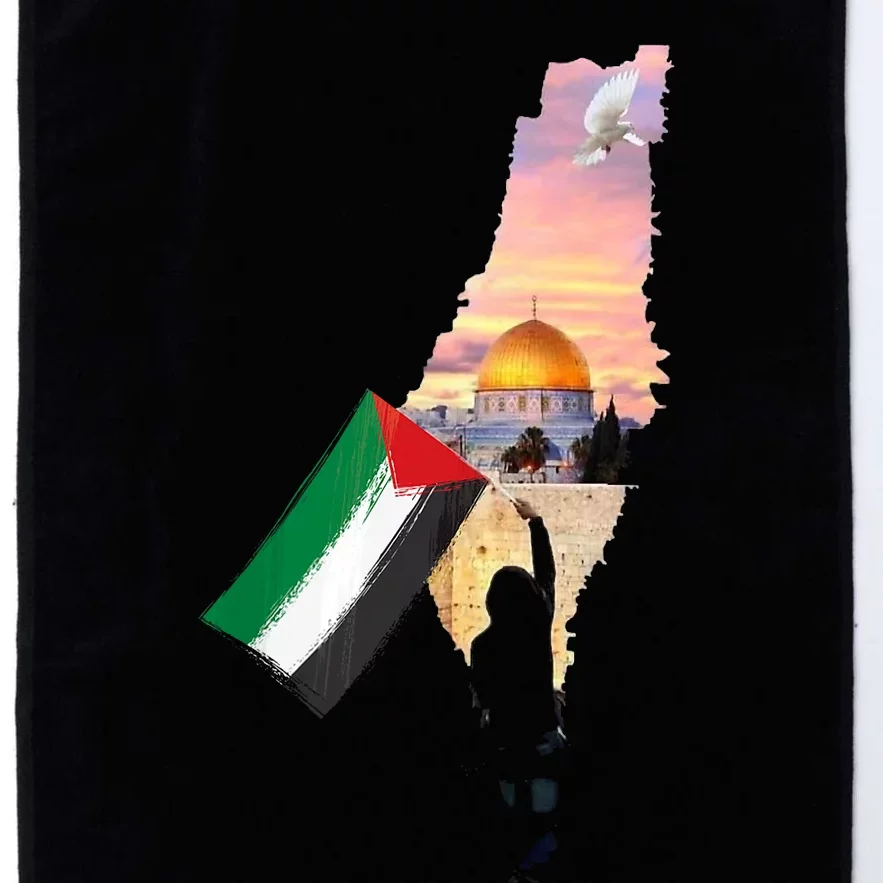 Boy Hold Palestine Flag Palestinians Map JerusalemS City Platinum Collection Golf Towel