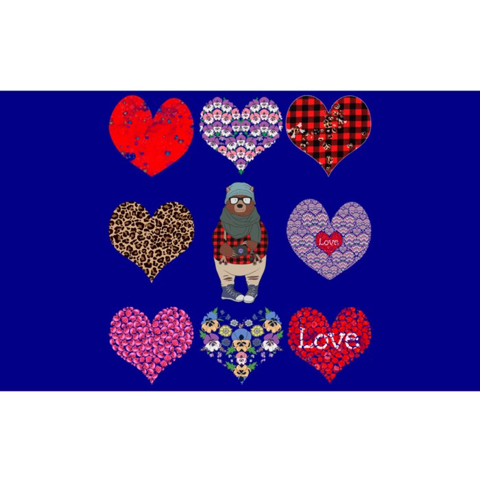 Bear Hearts Pattern Red Plaid Leopard Floral Valentines Day Cool Gift Bumper Sticker