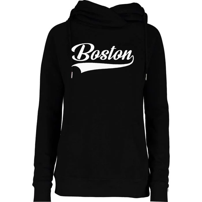 Boston Hometown Pride Massachusetts Womens Funnel Neck Pullover Hood