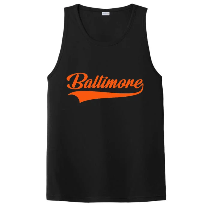 Baltimore Hometown Pride MD Throwback Design Performance Tank