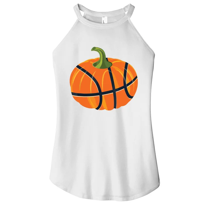 Basketball Halloween Pumpkin Boy Thanksgiving Gift Women’s Perfect Tri Rocker Tank