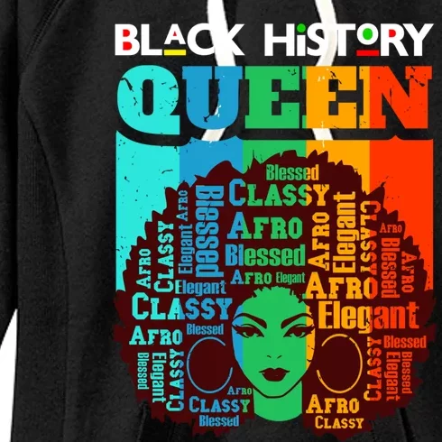 Black History Queen Melanin Queens Mom Auntie Sista Sister Meaningful Gift Women's Fleece Hoodie