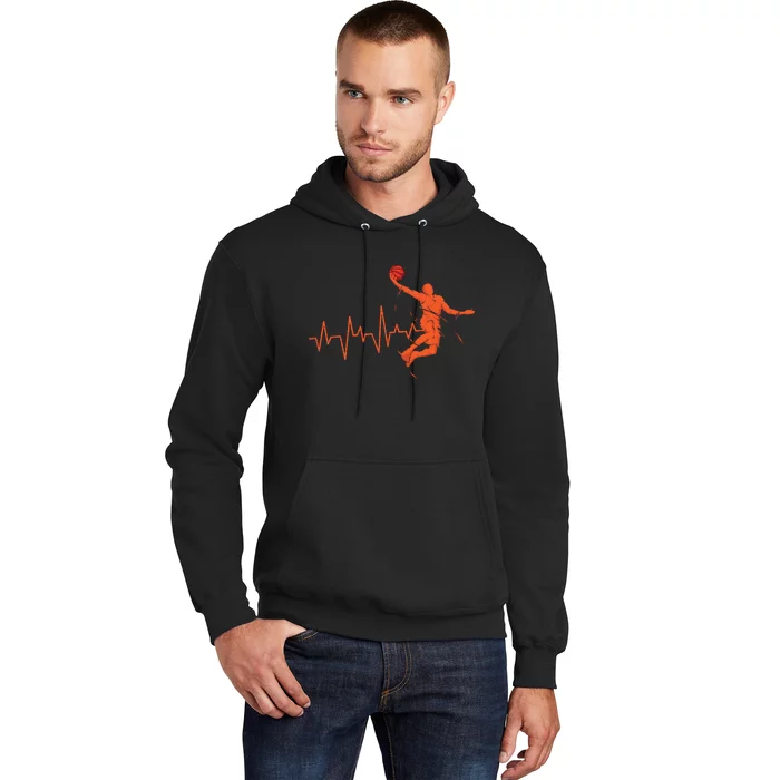 Basketball Heartbeat Retro Hoodie