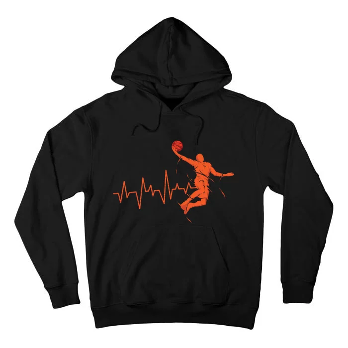 Basketball Heartbeat Retro Tall Hoodie