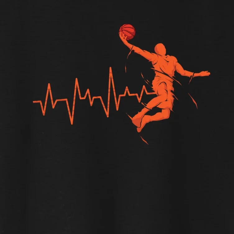 Basketball Heartbeat Retro Women's Crop Top Tee