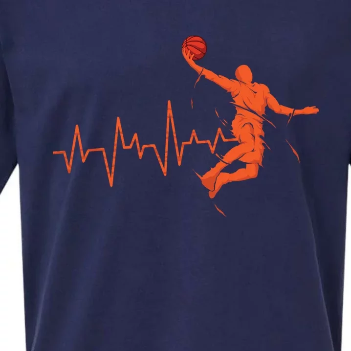 Basketball Heartbeat Retro Sueded Cloud Jersey T-Shirt