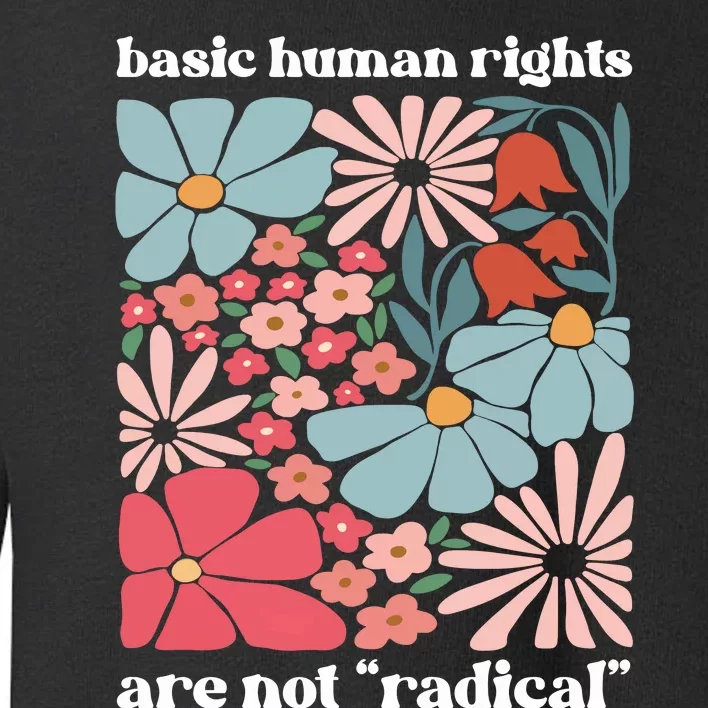 Basic Human Rights Are Not Radical Toddler Sweatshirt