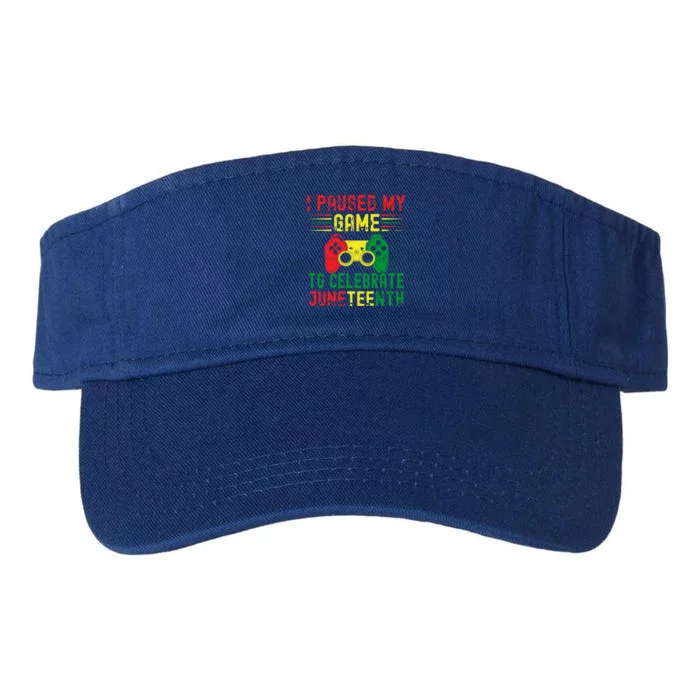 Black History Rainbow Juneteenth 1865 Gamer Funny Gift Funny Gift Valucap Bio-Washed Visor