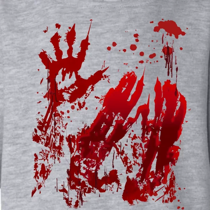 Bloody Handprint Red Hands Blood Splatter Zombie Outbreak Toddler Hoodie