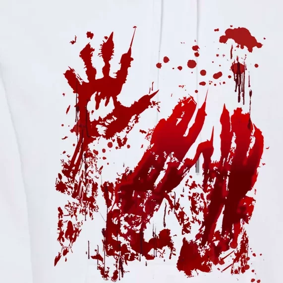 Bloody Handprint Red Hands Blood Splatter Zombie Outbreak Premium Hoodie