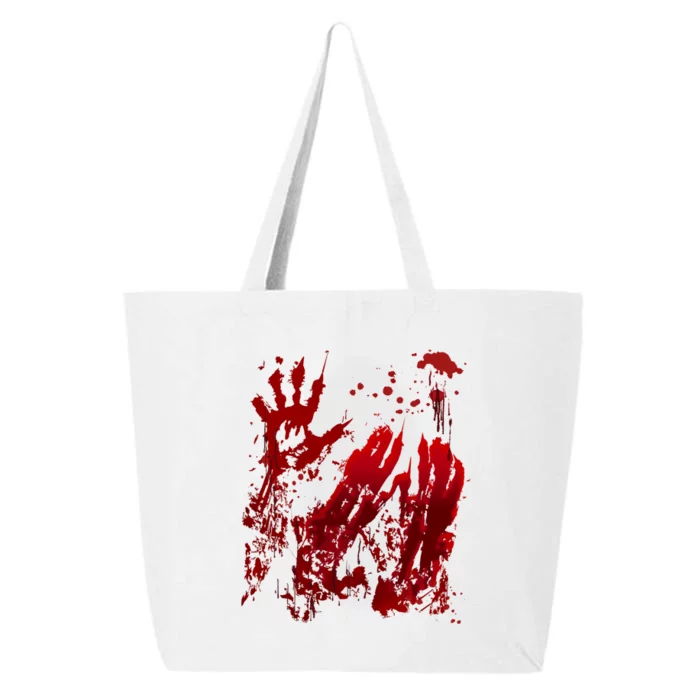 Bloody Handprint Red Hands Blood Splatter Zombie Outbreak 25L Jumbo Tote