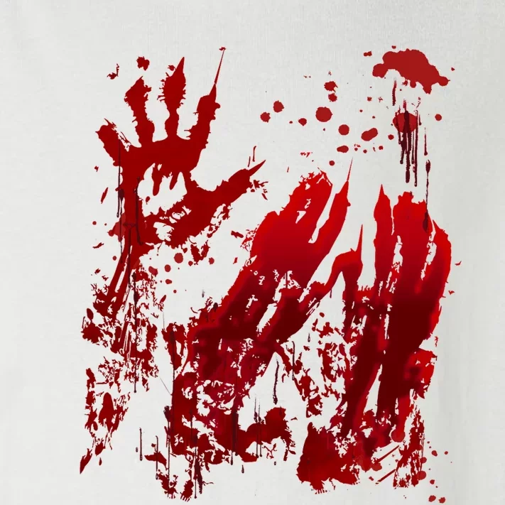 Bloody Handprint Red Hands Blood Splatter Zombie Outbreak Toddler Long Sleeve Shirt