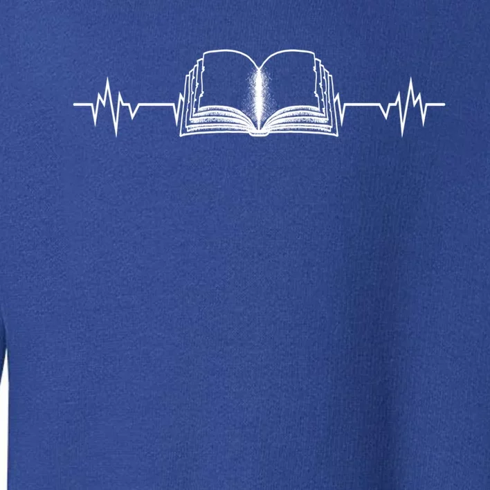 Book Heartbeat Readers Book Lovers Bookworm Reading Teacher Funny Gift Toddler Sweatshirt