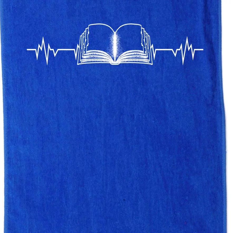 Book Heartbeat Readers Book Lovers Bookworm Reading Teacher Funny Gift Platinum Collection Golf Towel