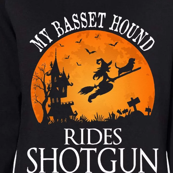 Basset Hound Rides Shotgun Dog Lover Party Womens California Wash Sweatshirt