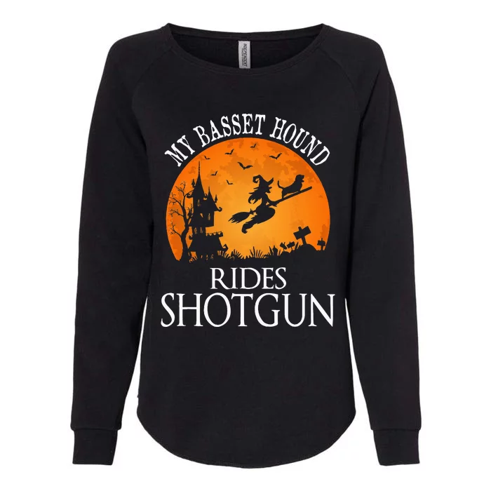 Basset Hound Rides Shotgun Dog Lover Party Womens California Wash Sweatshirt