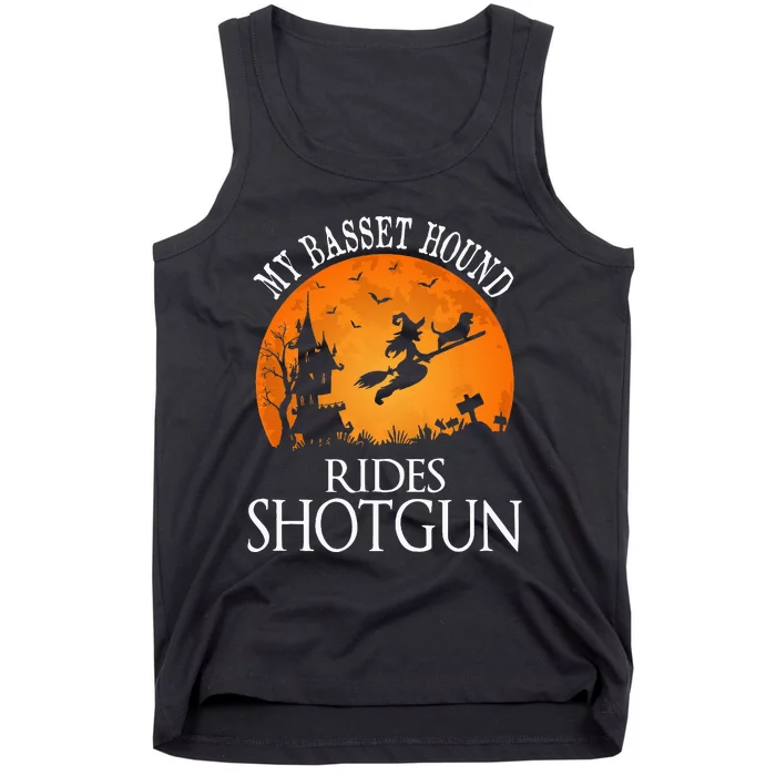 Basset Hound Rides Shotgun Dog Lover Party Tank Top