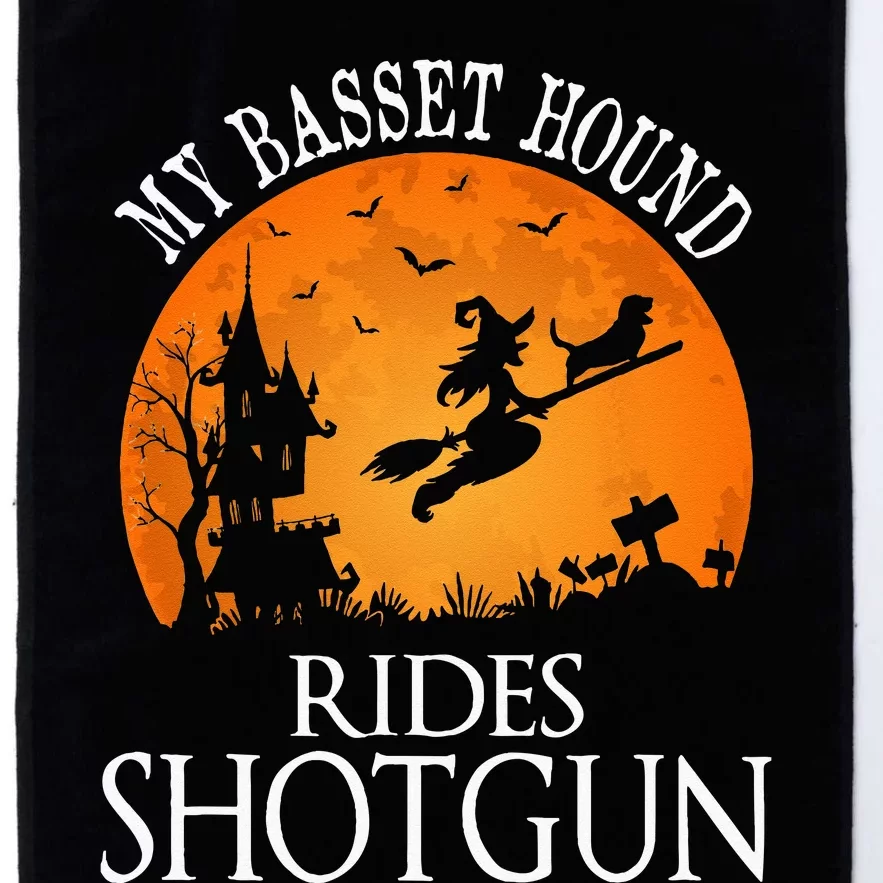 Basset Hound Rides Shotgun Dog Lover Party Platinum Collection Golf Towel