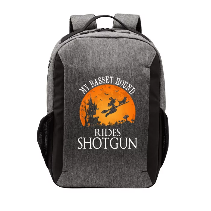 Basset Hound Rides Shotgun Dog Lover Party Vector Backpack