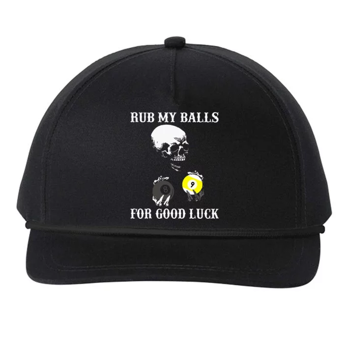 Billiards Halloween Rub My Balls For Good Luck Snapback Five-Panel Rope Hat