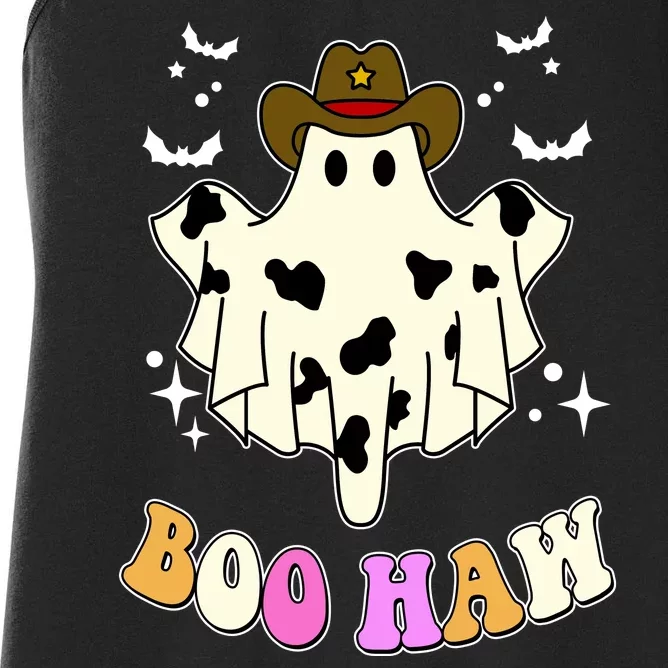 Boo Haw Retro Western Halloween Women's Racerback Tank