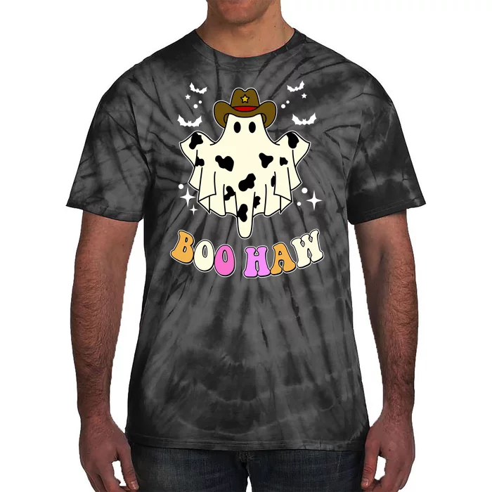 Boo Haw Retro Western Halloween Tie-Dye T-Shirt