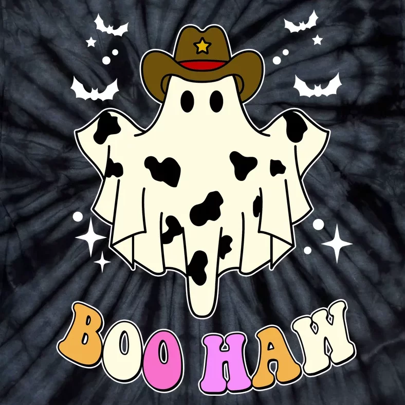 Boo Haw Retro Western Halloween Tie-Dye T-Shirt