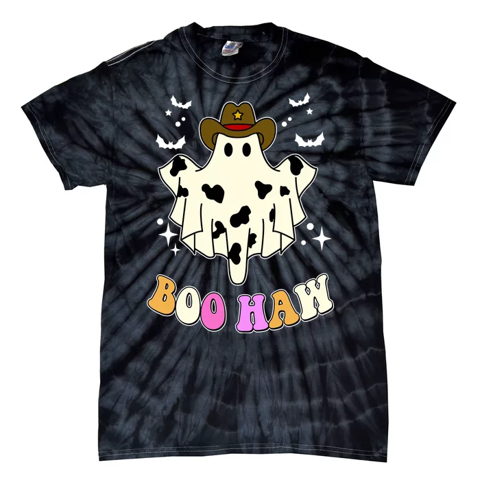 Boo Haw Retro Western Halloween Tie-Dye T-Shirt