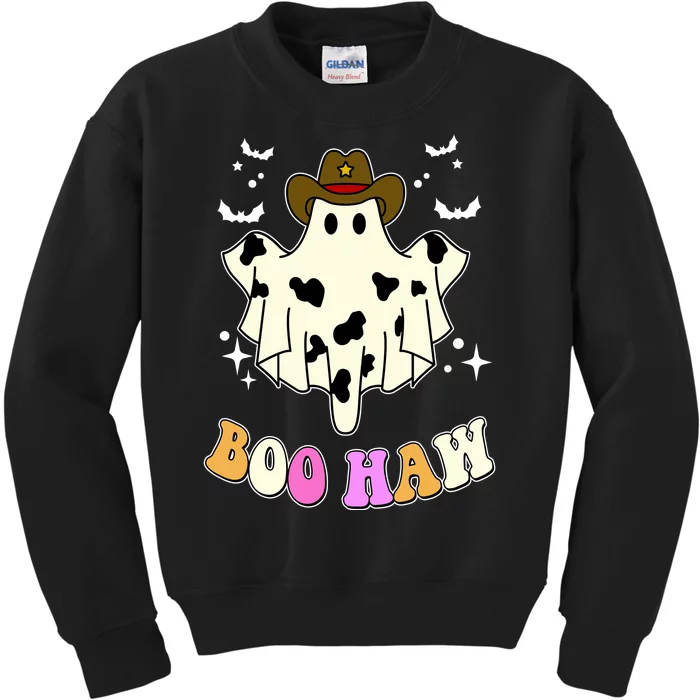 Boo Haw Retro Western Halloween Kids Sweatshirt