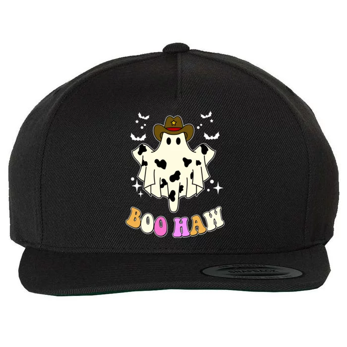 Boo Haw Retro Western Halloween Wool Snapback Cap