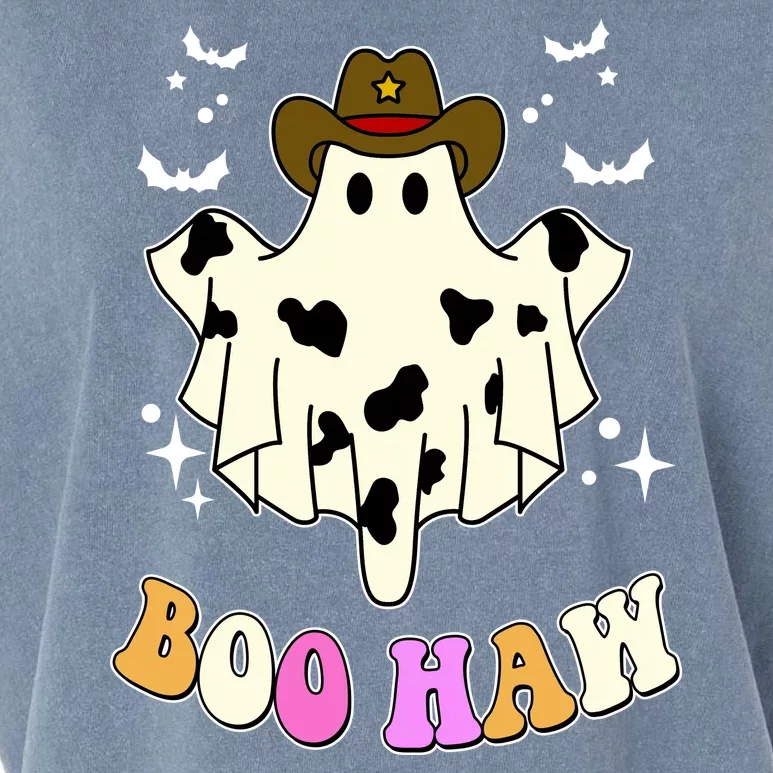 Boo Haw Retro Western Halloween Garment-Dyed Women's Muscle Tee