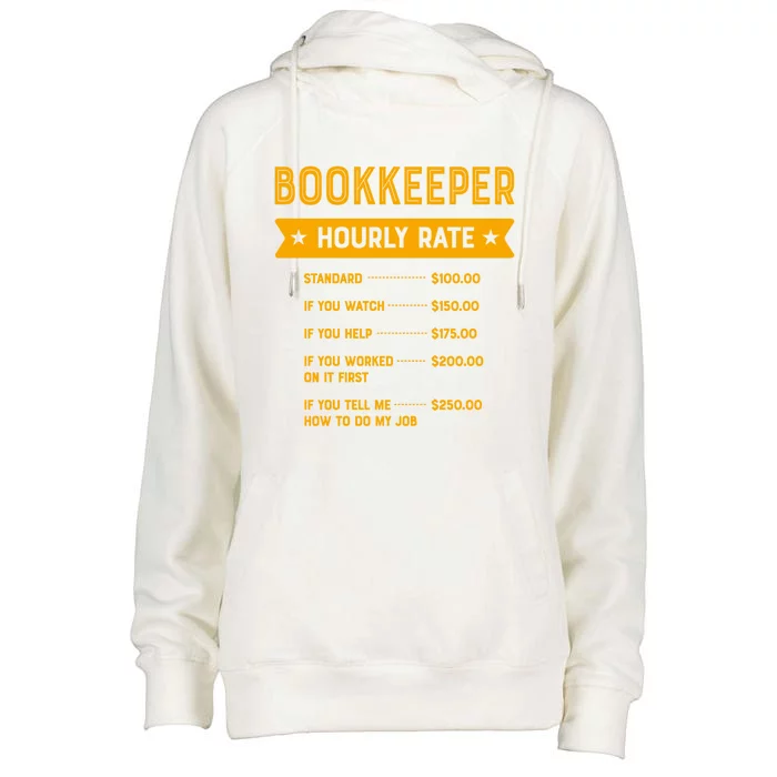 Bookkeeper Hourly Rate Labour Day Bookkeeping Workers Day Cute Gift Womens Funnel Neck Pullover Hood