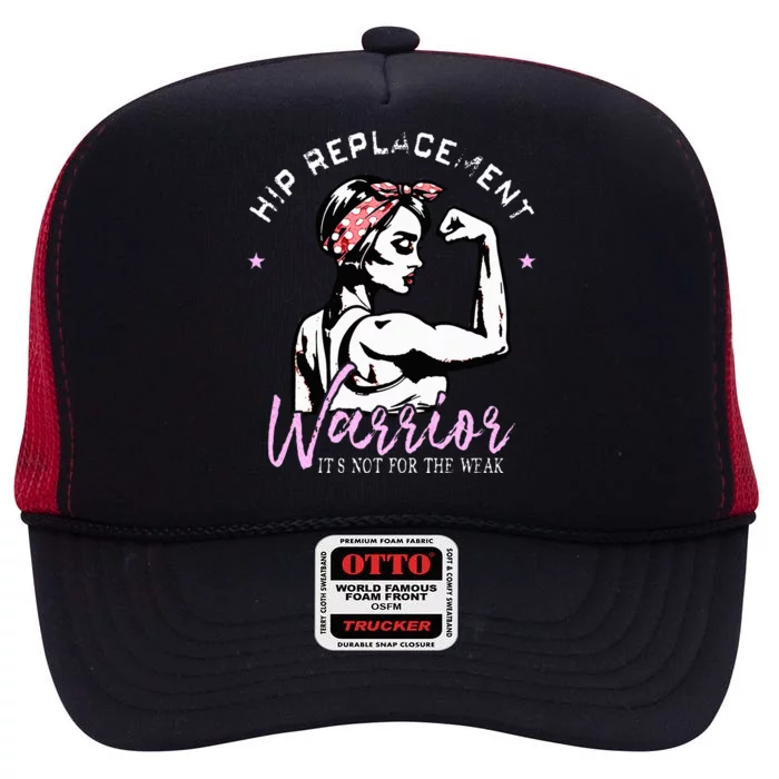 Bionic Hip Replacement Gifts Women Hip Replacement Warrior High Crown Mesh Trucker Hat