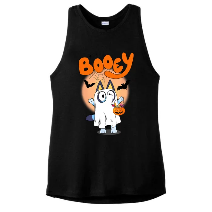 Booey Halloween Spooky Season Funny Ladies Tri-Blend Wicking Tank