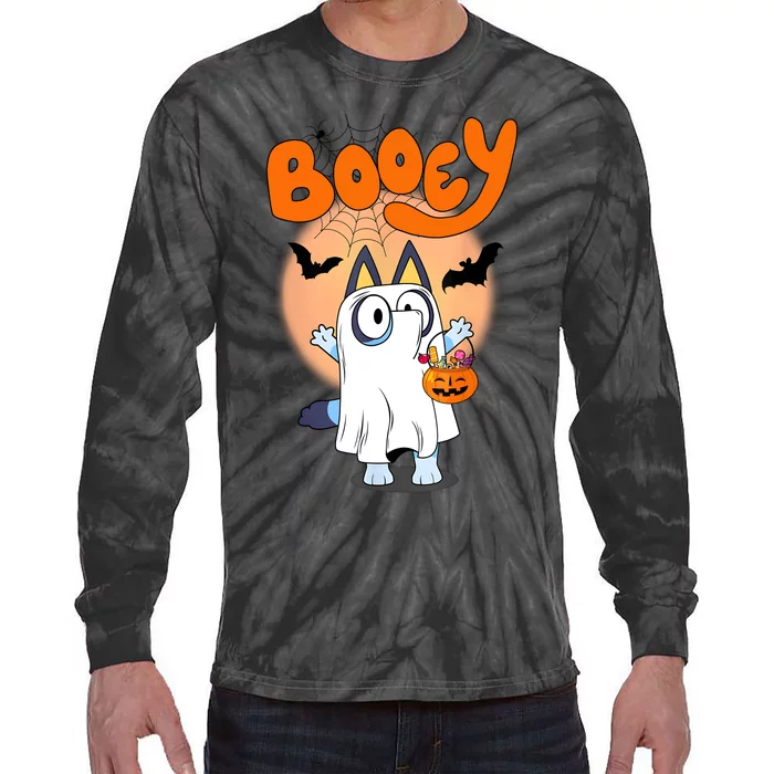 Booey Halloween Spooky Season Funny Tie-Dye Long Sleeve Shirt